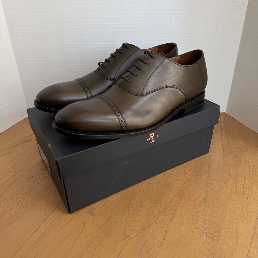 Allen Edmonds Brady Oxford Men Size 13D Olive Green Leather Cap‎ Toe 5935 - Picture 7 of 13